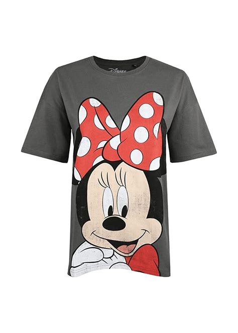 Disney Charcoal Grey Minnie Mouse Smile T Shirt Matalan