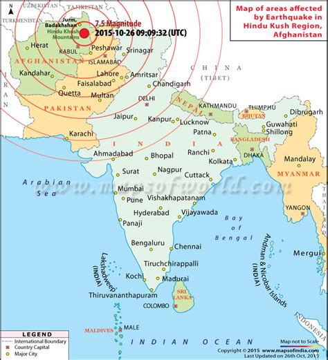 Earthquakes in Afghanistan | Areas affected by Earthquakes in Afghanistan