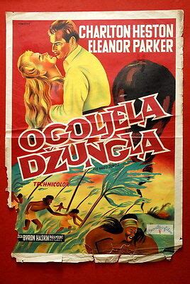 Naked Jungle Charlton Heston Eleanor Parker Unique Rare Exyu Movie