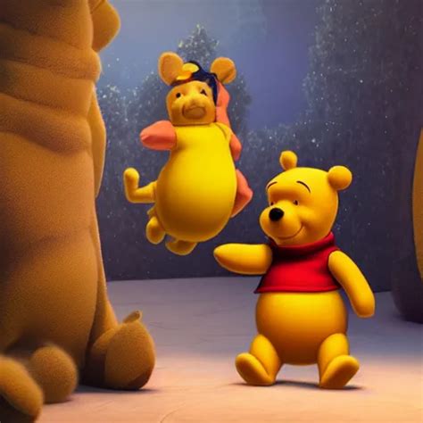 Unreal Engine 5 Render Of Winnie The Pooh In Space Stable Diffusion