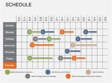 Schedule PowerPoint Diagram template
