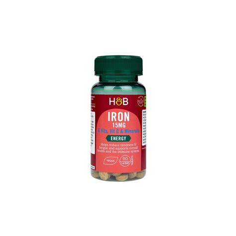 Holland Barrett Iron 15 Mg B Vits Vit C Minerals 90 Tabletten