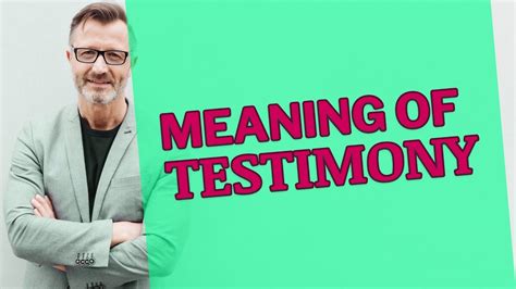 Testimony Meaning Of Testimony 📖 📖 📖 📖 📖 Youtube