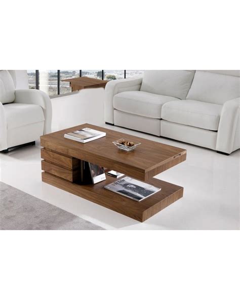 Mesa Centro Moderna Elevable Madera Mobles Sedav