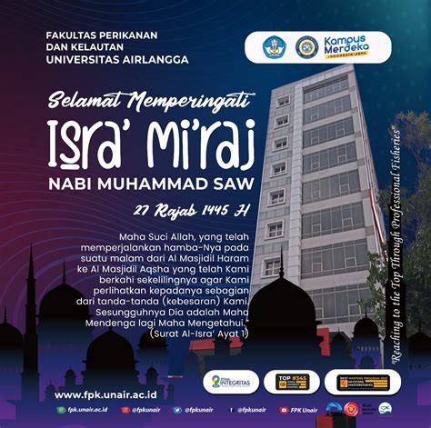 Selamat Memperingati Isra Mi Raj Nabi Muhammad SAW 27 Rajab 1445 H