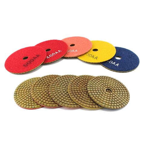 5 Step 100mm Grit50 500 Abrasive Tools Metal Pads 4 Inch Water