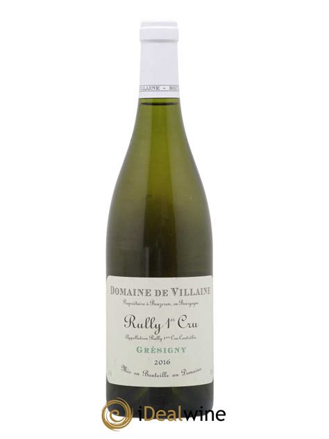 Buy Rully 1er Cru Grésigny Domaine de Villaine 2016 lot 85980