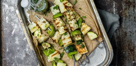 Vegetarische Bbq Spiesjes Met Halloumi Mind Your Feed