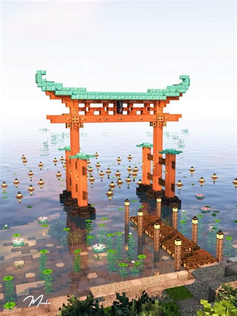 Japanese Torii Gate 💮🐉🌹 Minecraft Tutorial Minecraft Structures