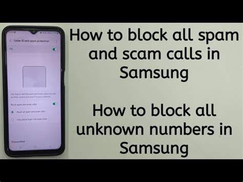 How To Block All Spam And Scam Calls In Samsung How To Block All