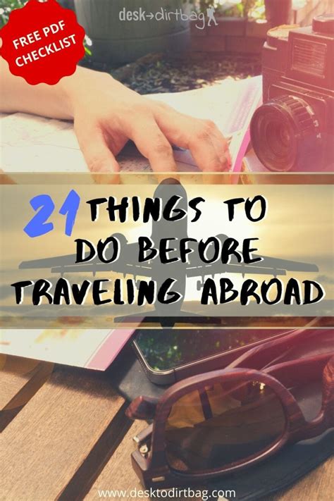 21 Things To Do Before Traveling Abroad And Free Pdf Checklist