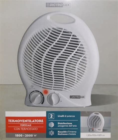 Caldobagno Termoventilatore Stufa Stufetta Elettrica Bagno Ventilata