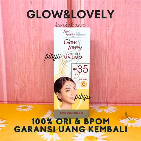 Glow Lovely Ultimate UV Duo Krim Vitamin C SPF 35 PA 40g Lazada