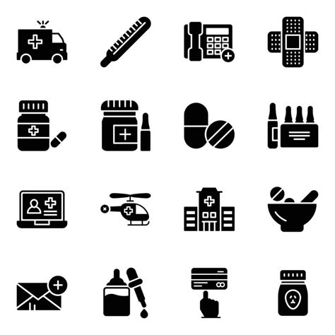 Pack of Pharmaceutical Vector Icons 16110143 Vector Art at Vecteezy