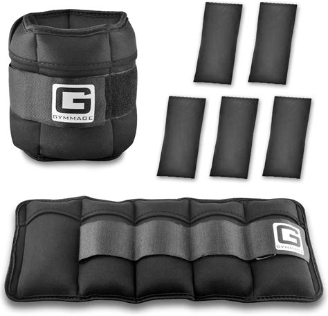 Amazon GYMMAGE Ankle Weights 10Lbs Adjustable Ankle Wrist Weights