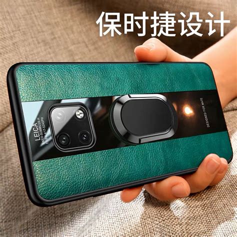 Ốp Điện Thoại Da PU Kiểu Porsche Có Vòng Đỡ Cho Huawei Mate 20 Pro X