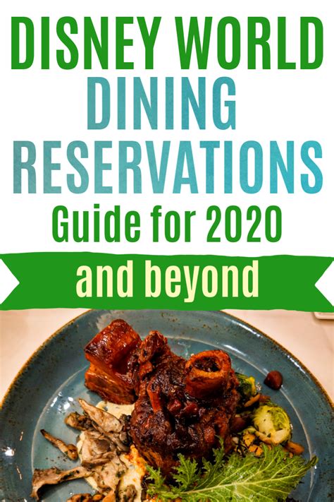 Guide To Disney Dining Reservations 2024 The Disney Journey Disney