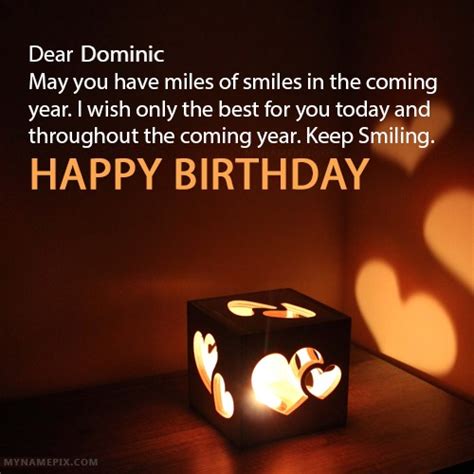 Happy Birthday Dominic Cakes, Cards, Wishes