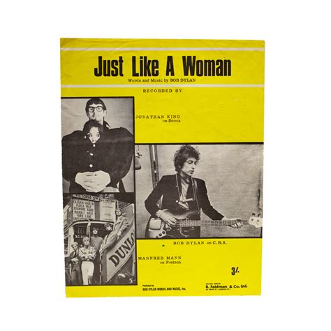 Bob Dylan Just Like A Woman Sheet Music Bynx