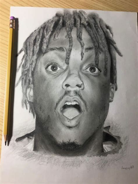 Juice Wrld 999 Lucid Wrld Realism Portrait Drawing Portrait Drawing