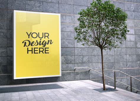 Free Outdoor Advertising Wall Mounted Billboard Mockup Psd Good Mockups