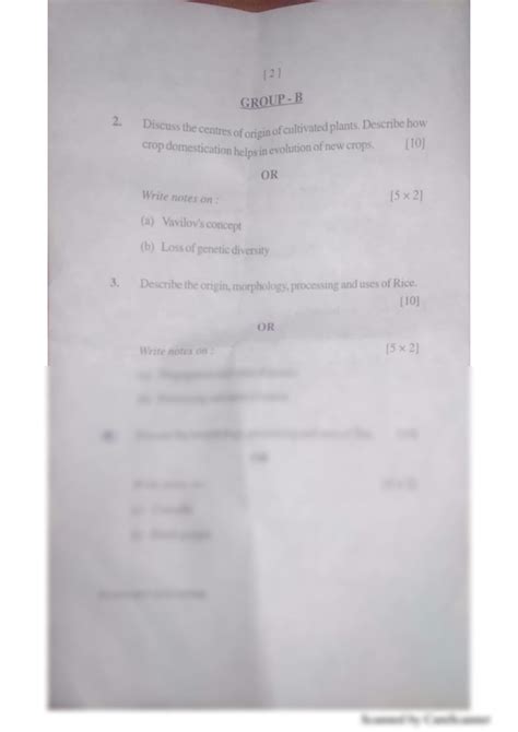 Solution Botany Questions Studypool