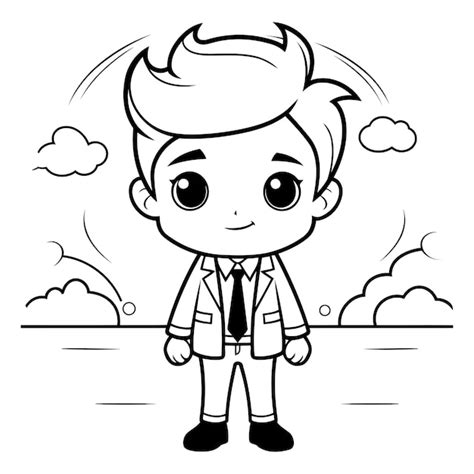 Premium Vector Cute Businessman Cartoon Mascot Character Vector