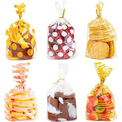 48 Pièces Sac Plastique Transparent Sachet Bonbon Sachet Transparent