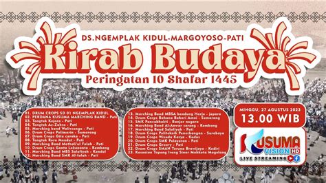 LIVE KIRAB BUDAYA PERINGATAN 10 SHAFAR 1445 H 2023 NGEMPLAK KIDUL