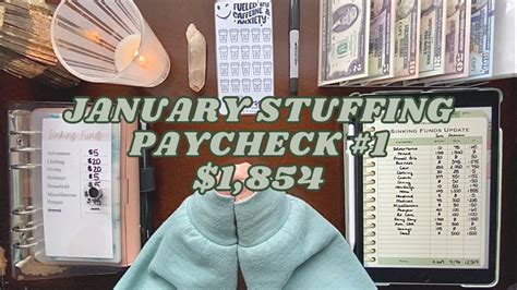 Cash Stuffing January Paycheck Variable Low Income Zero