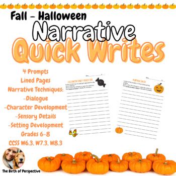 Halloween Narrative Quick Write Prompts Narrative Techniques