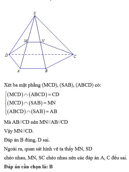 Cho Hình Chóp Sabcd Có đáy Là Hình Thang đáy Lớn Là Cd Gọi M Là Trung