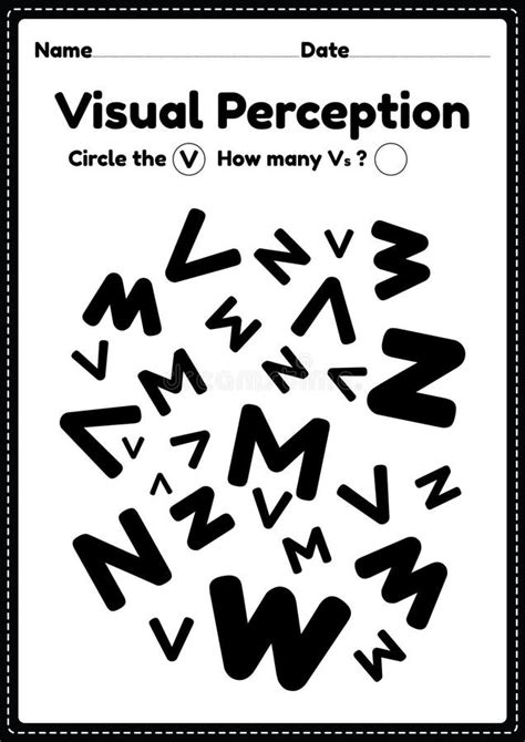 Visual Perceptual Activity Skills Shapes Worksheet For Preschool And