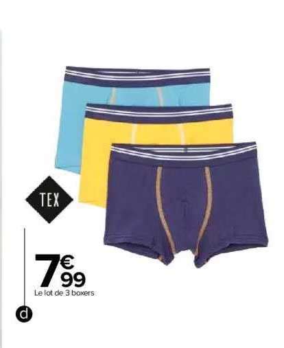 Promo Lot De Boxers Tex Chez Carrefour Icatalogue Fr