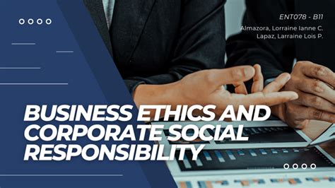 Business Ethics And Corporate Social Responsibility