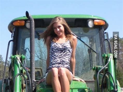 Hot Girl And A Tractor Gag
