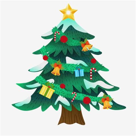 Pintado Diseño De Dibujos Animados Elemento árbol Navidad PNG dibujos