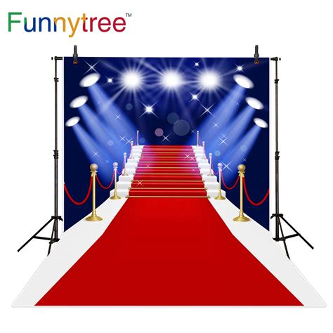 Funnytree Red Carpet Stage Photography Backdrop Birthday Party Shiny