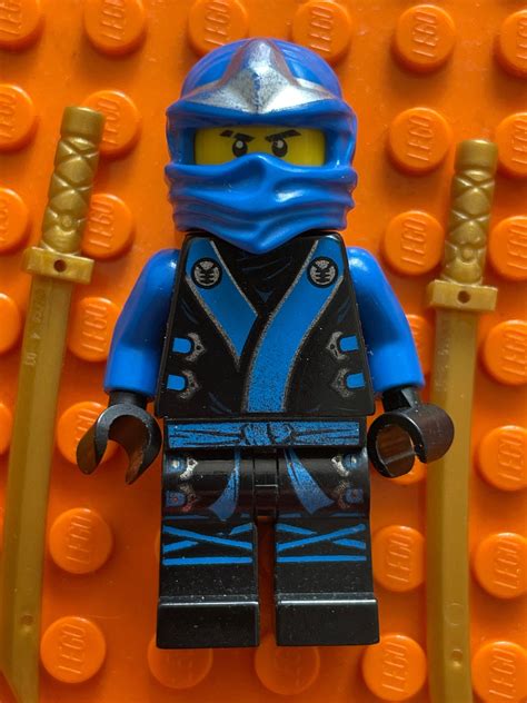 Lego Minifigure Ninjago Jay The Final Battle W Two Ninja Swords Etsy