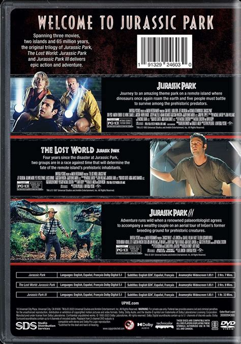 Jurassic Park Trilogy Collection Dvd Richard Attenborough New 191329246030 Ebay