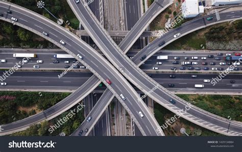 Aerial Drone Top View Photo Highway Stock Photo 1429134884 | Shutterstock