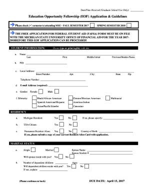 Fillable Online Grad Msu Office Use Only Circle Grad Msu Fax Email