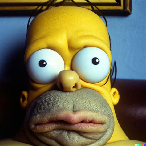 AI generated depiction of realistic Homer Simpson - 9GAG