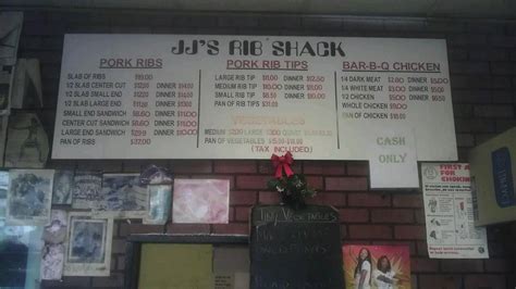 Menu At Jjs Rib Shack Bbq Atlanta