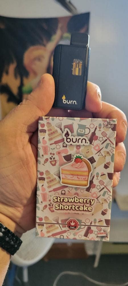 Burn Ml Disposable Vapes Strawberry Shortcake Thc Distillate Naked Canada