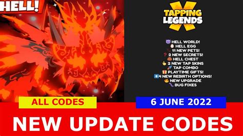 NEW UPDATE CODES UPDATE 9 UPDATE ALL CODES Tapping Legends X