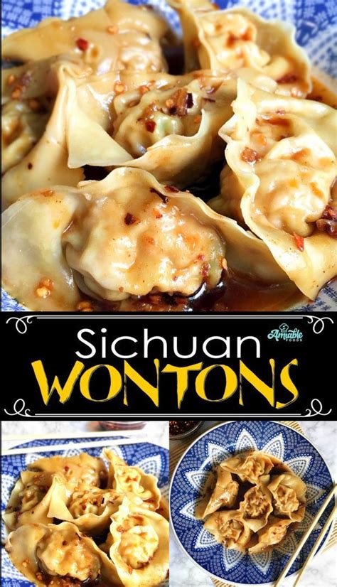 Sichuan Wontons In Chili Oil Recipe Amiable Foods Recipe Wonton