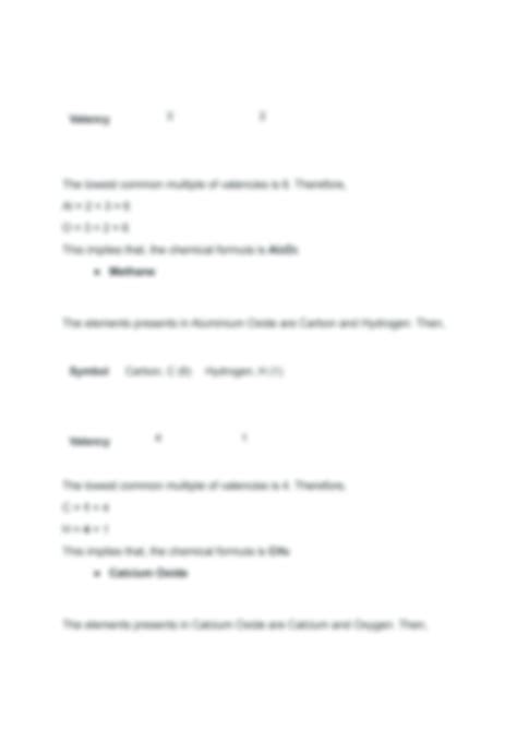 SOLUTION: What is a chemical formula definition types examples - Studypool