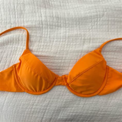 Orange Bikini Top Soraiia Swim Thick Fabric Depop