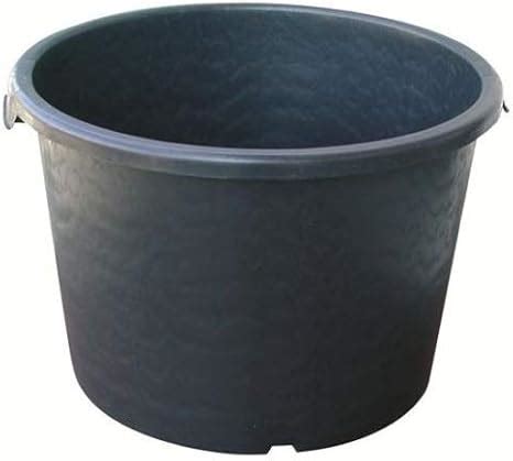 Muddy Hands Large Black Plastic Plant Pot With Handles Round Outdoor